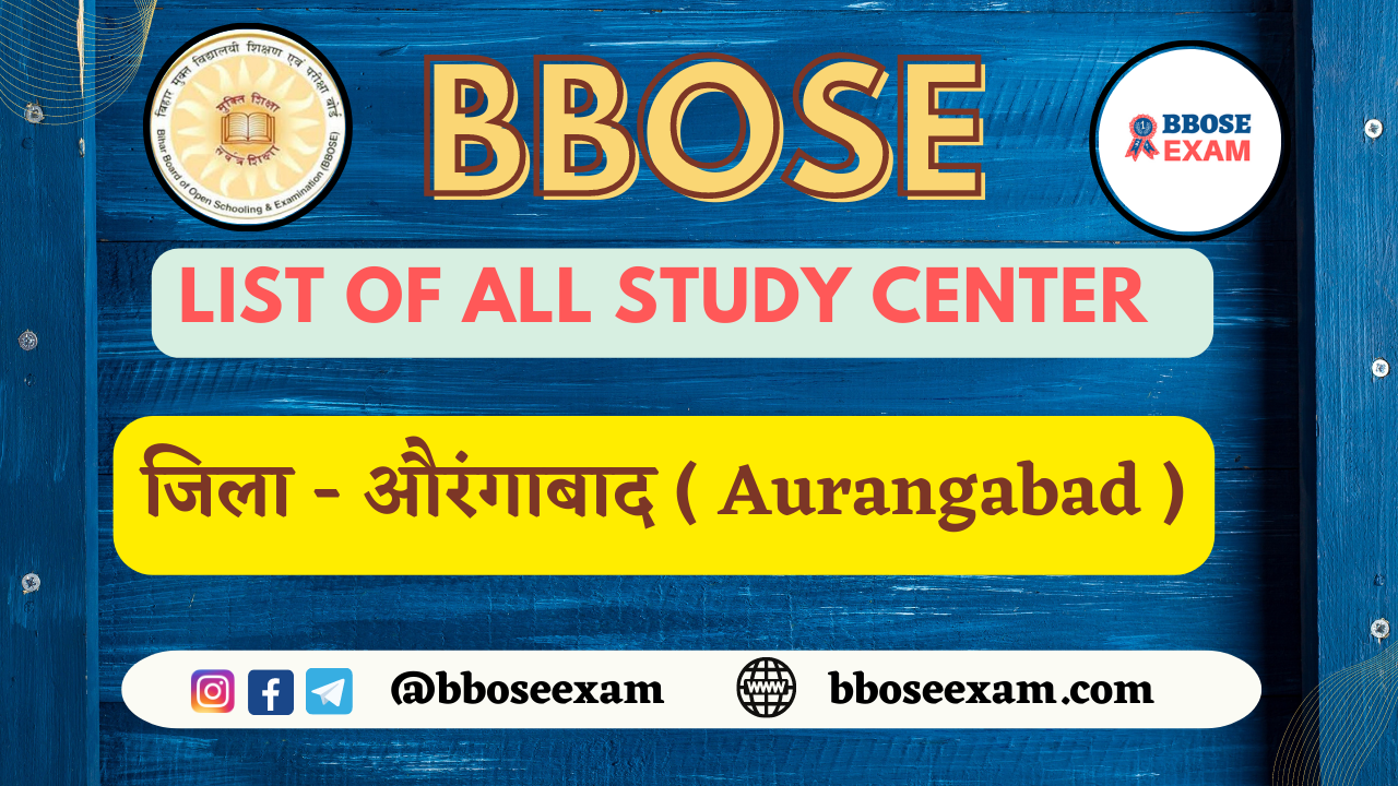 Bbose study center aurangabad bihar